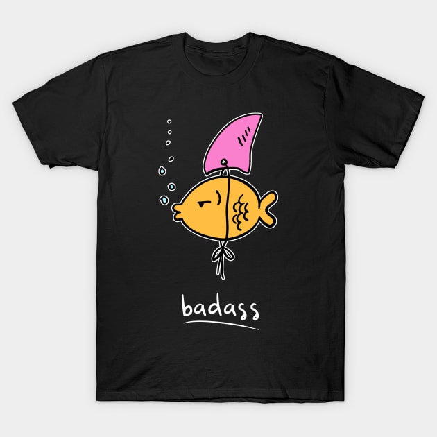 Badass Goldfish T-Shirt by displace_design